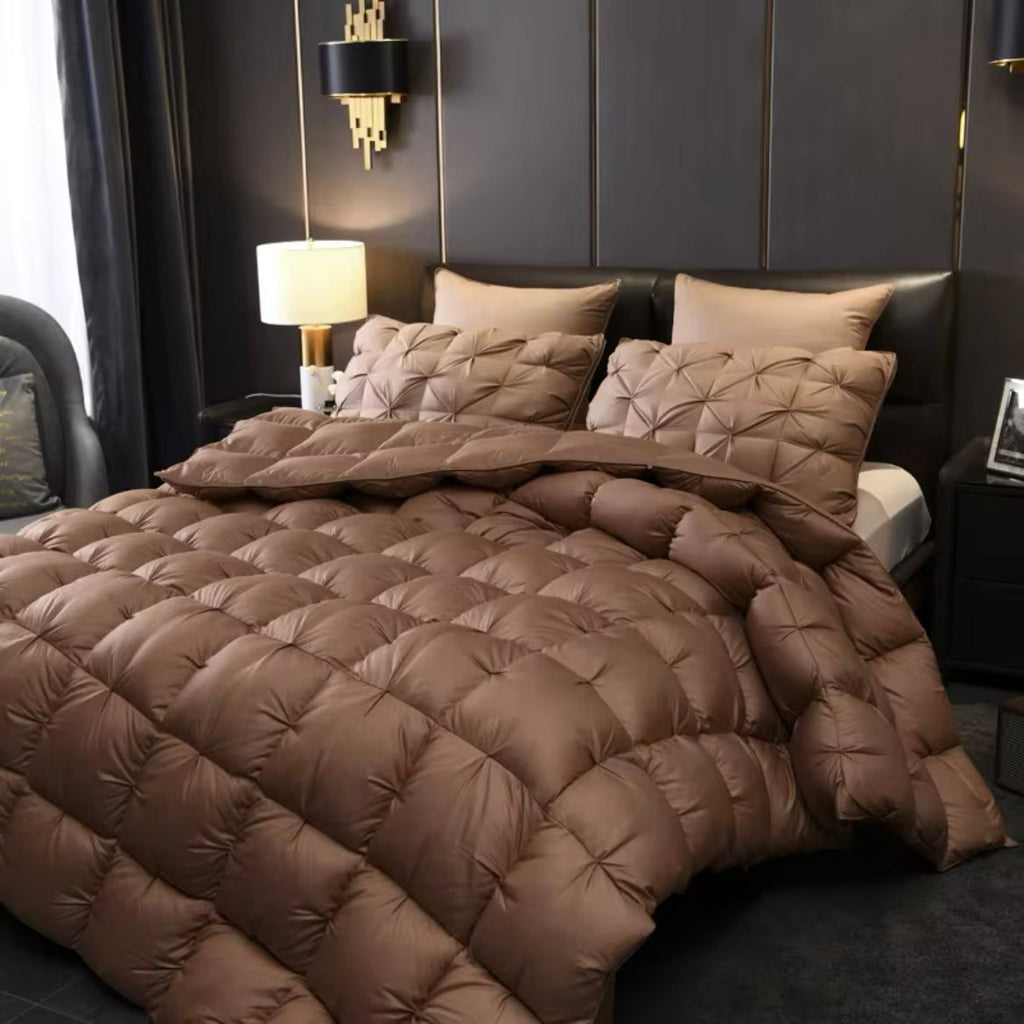 Orntli Liora Brown Goose Down Comforter Lightweight Luxury