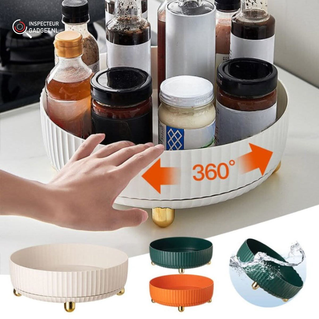 360 Degree Turntable Organizer, Space-Saving Storage For Kitchen, Bath, Office, And Pantry