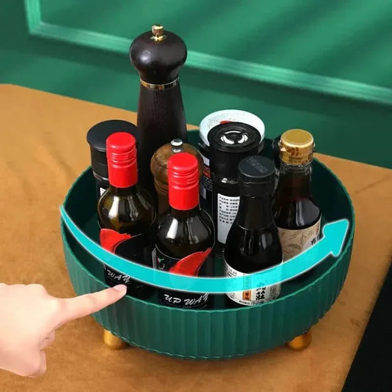 360 Degree Turntable Organizer, Space-Saving Storage For Kitchen, Bath, Office, And Pantry