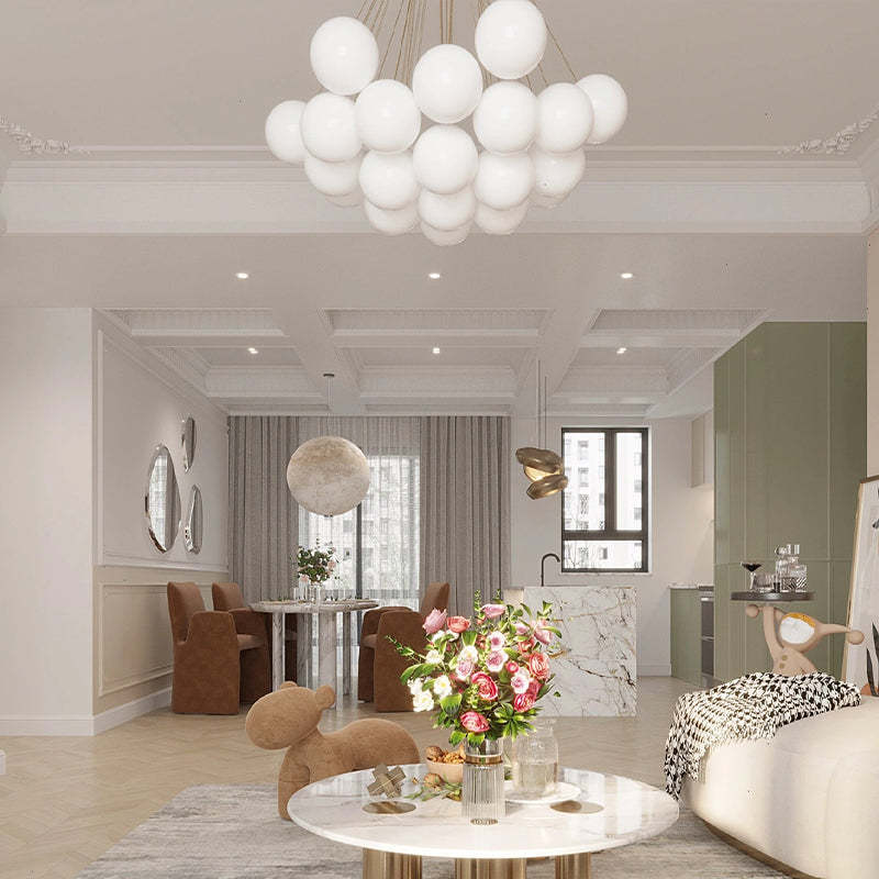 Aurea Designer Pendant Lamp in Metal and Glass for Modern Rooms