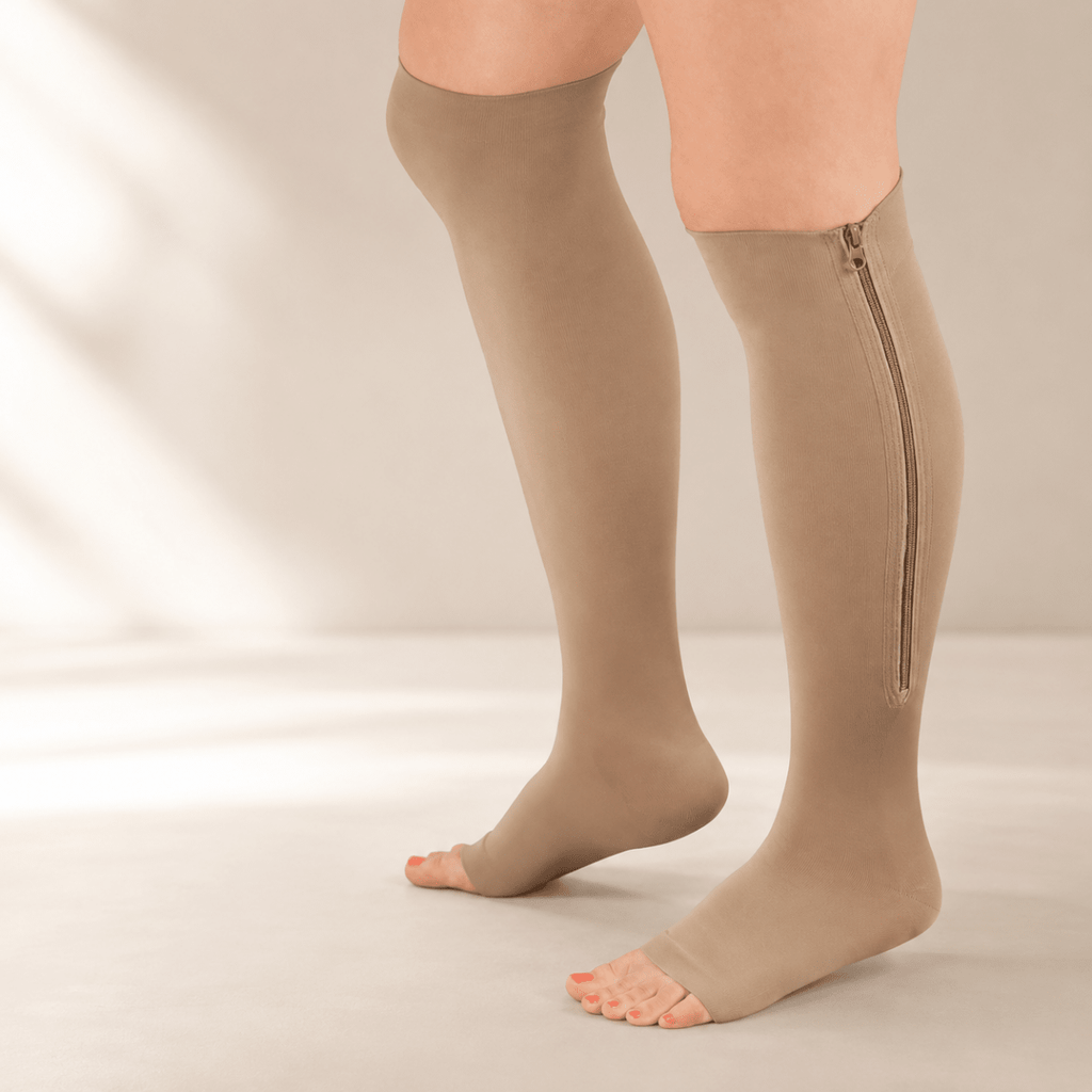 Calze a Compressione con Cerniera CIRCULARELIEF per Supporto e Sollievo alle Gambe