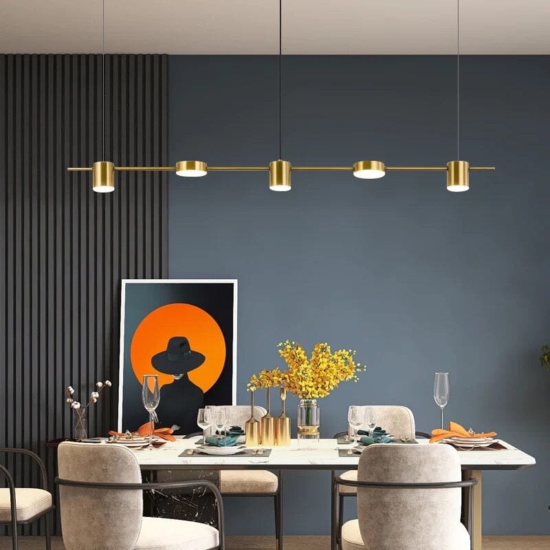 Astrael Lysekrone i Aluminium med Jernfinish, Halvinnfelt