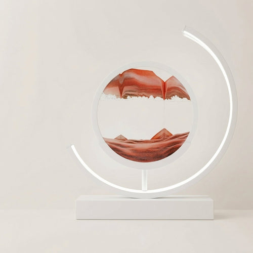 12-tommers farverig bordlampe med flydende sand og 3D-kunstdesign | compagnien