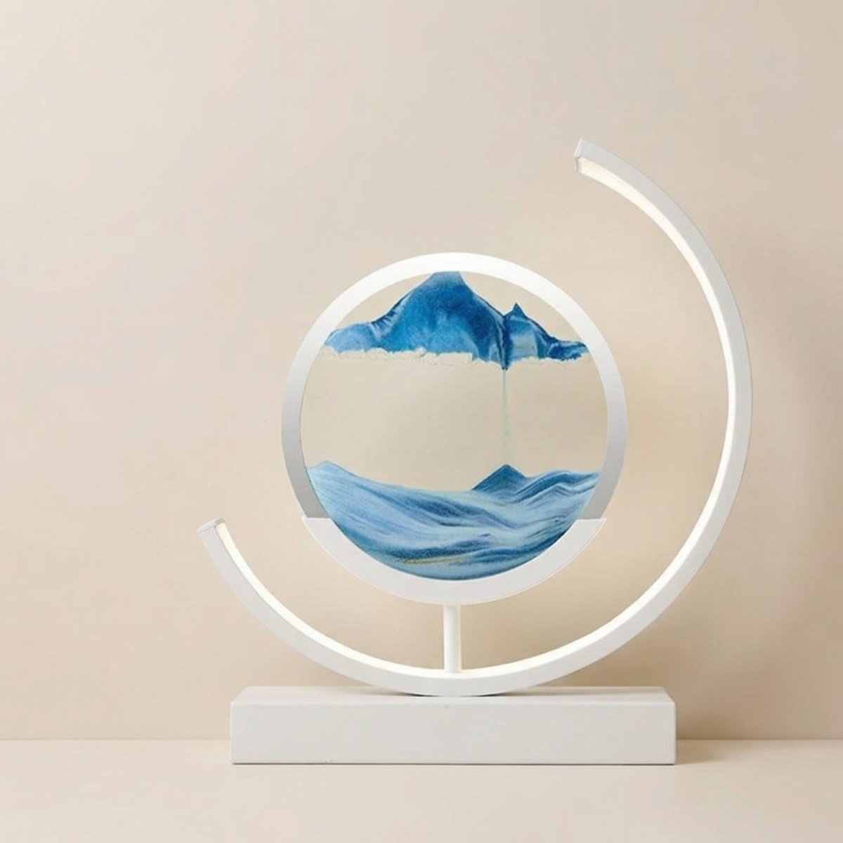 Colorful Flowing Sand Table Lamp With 3D Art Design, 12 Inches