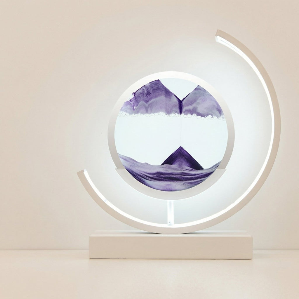 Colorful Flowing Sand Table Lamp With 3D Art Design, 12 Inches