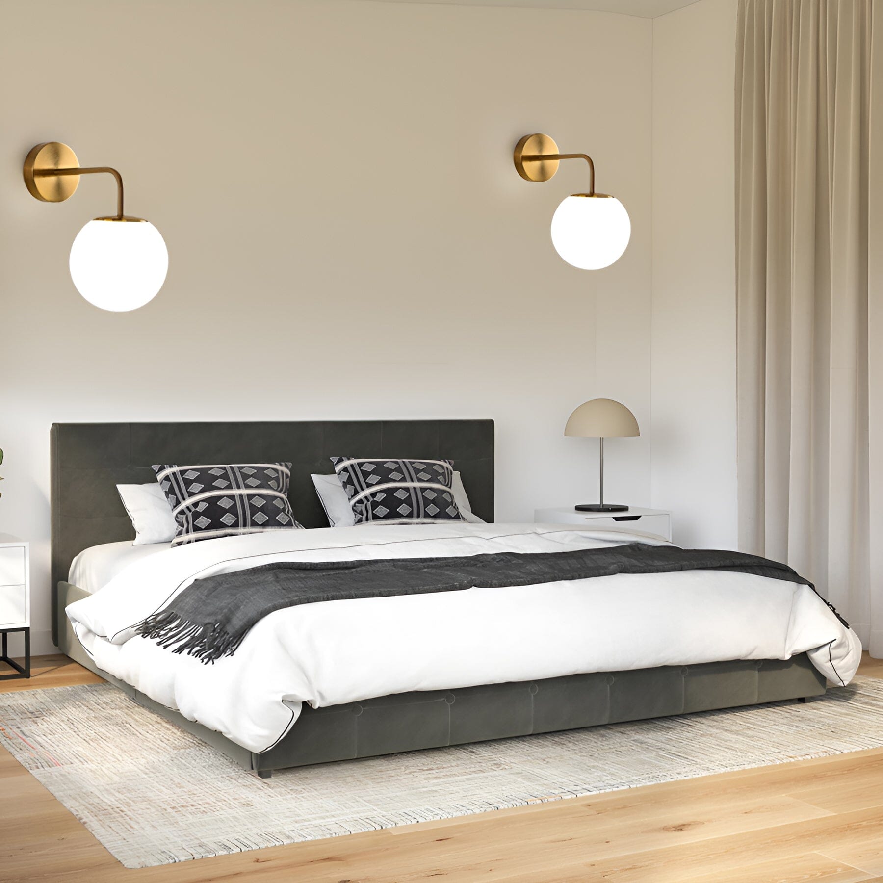 Lampe Murale Virelle Cadre en Fer Avec Éclat Chaleureux et Finition Élégante