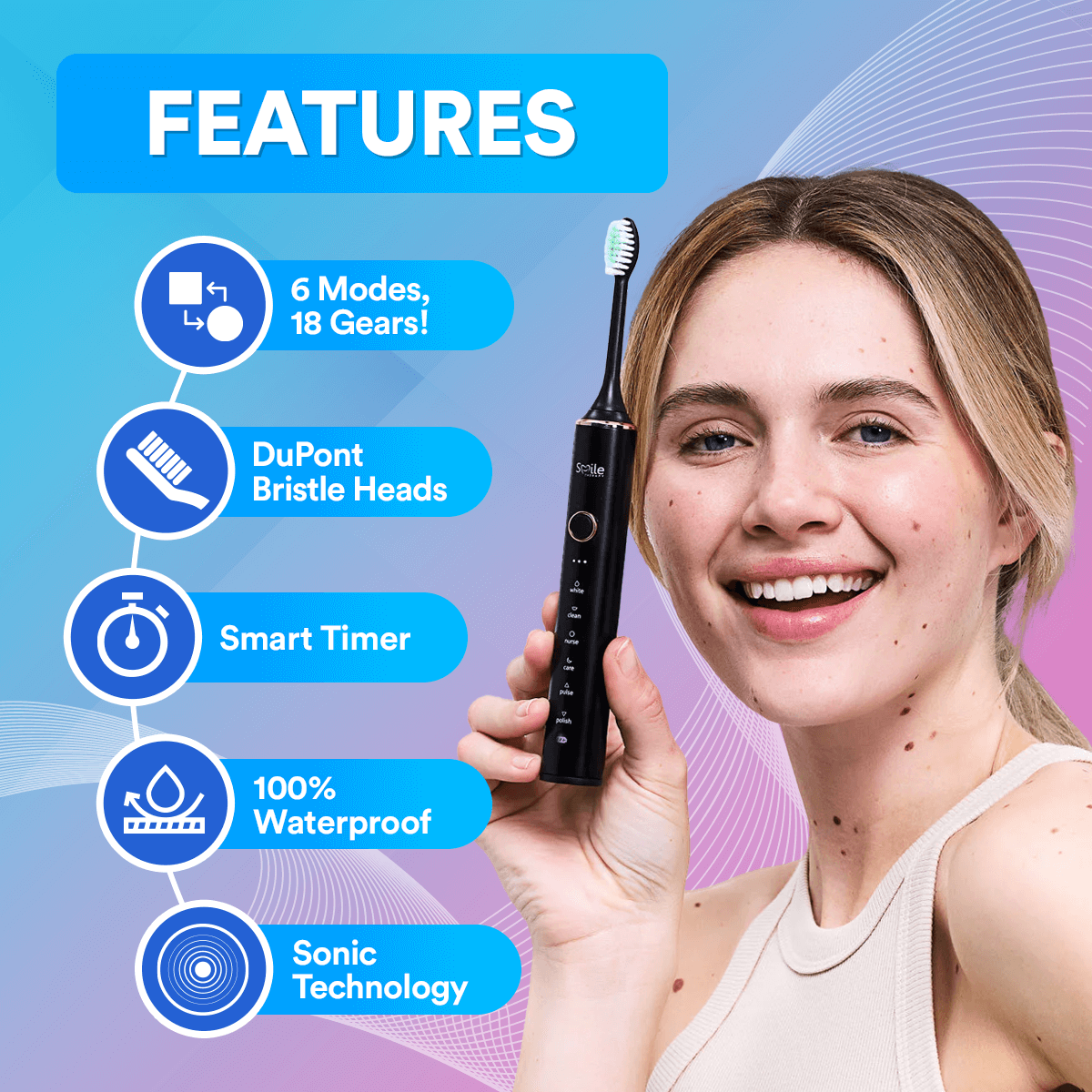 6-in-1 Sonic Electric Toothbrush