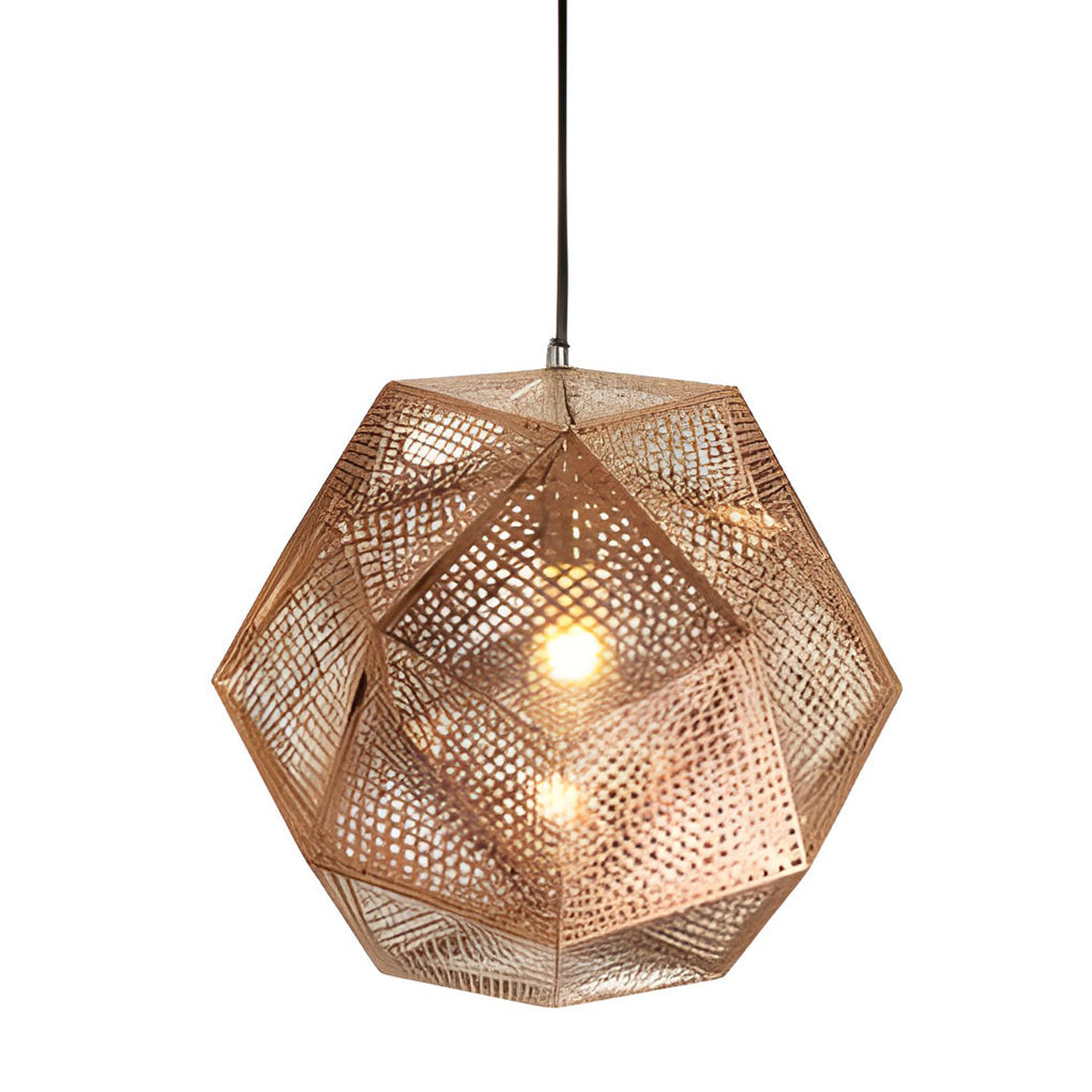 LichtDesign geometrikus kerek függeszték tartós fém otthonhoz