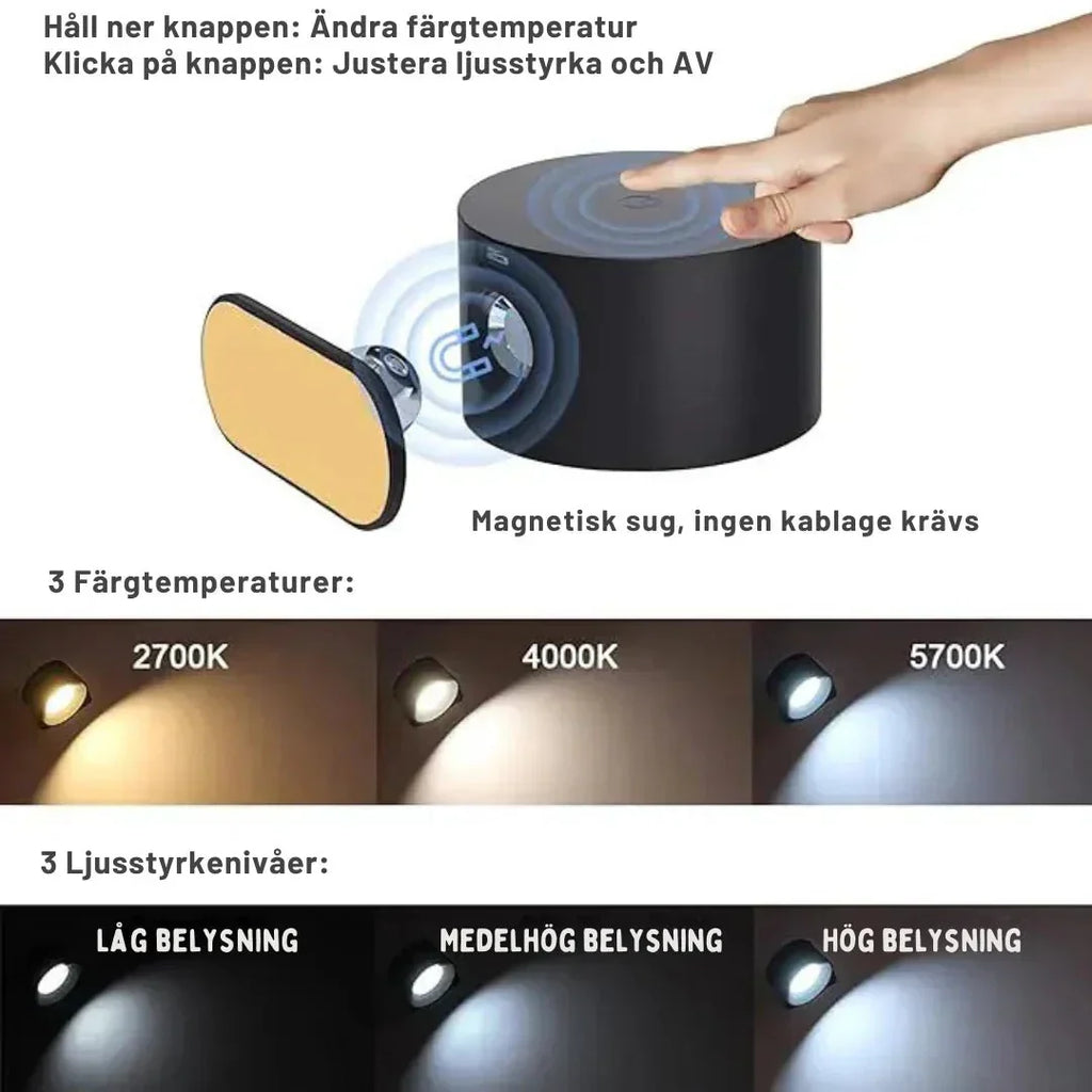 NordLuma langaton pohjoismainen seinävalaisin kaukosäätimellä moderneihin koteihin