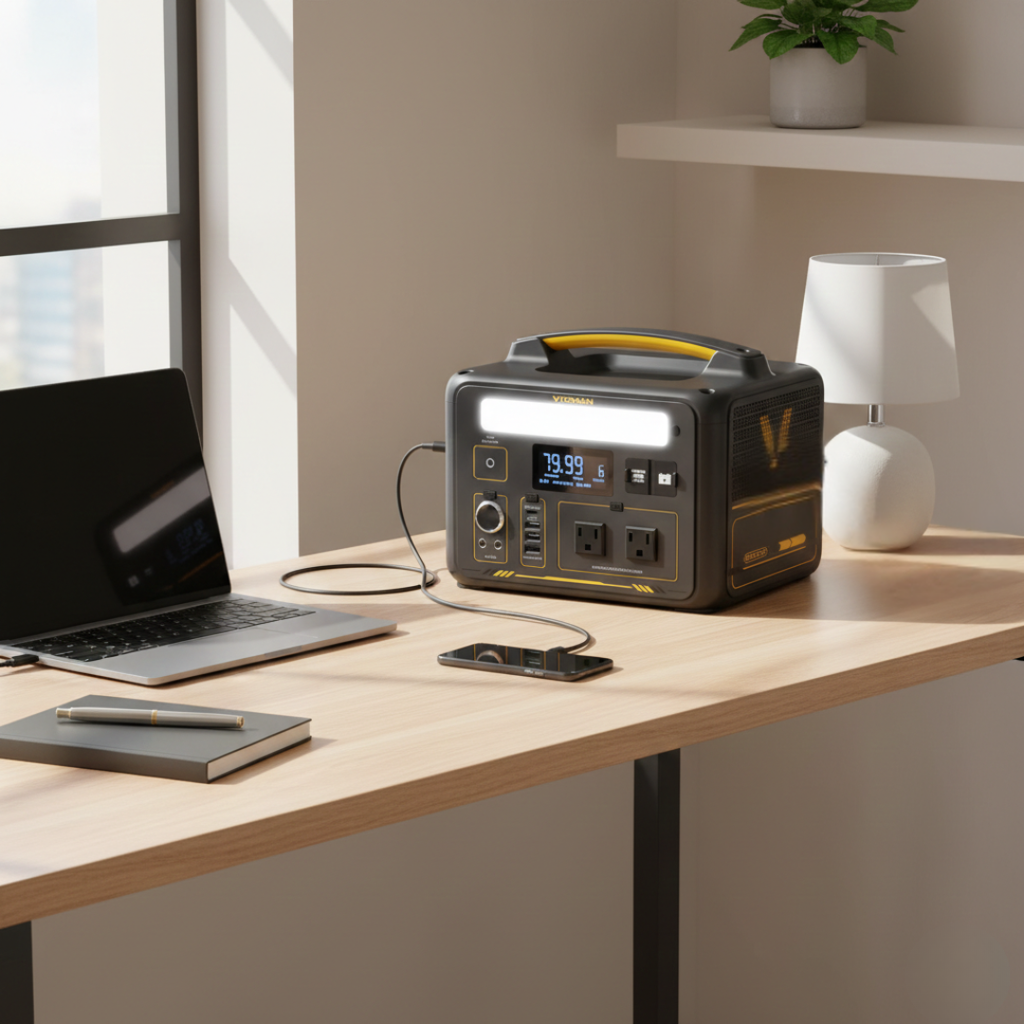 Compact Portable Solar Generator System For Backup Power