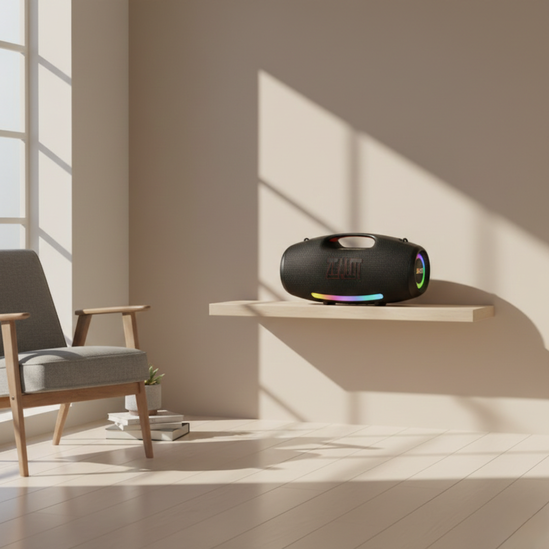 Portable Bluetooth Speaker With RGB Lights For Outdoors