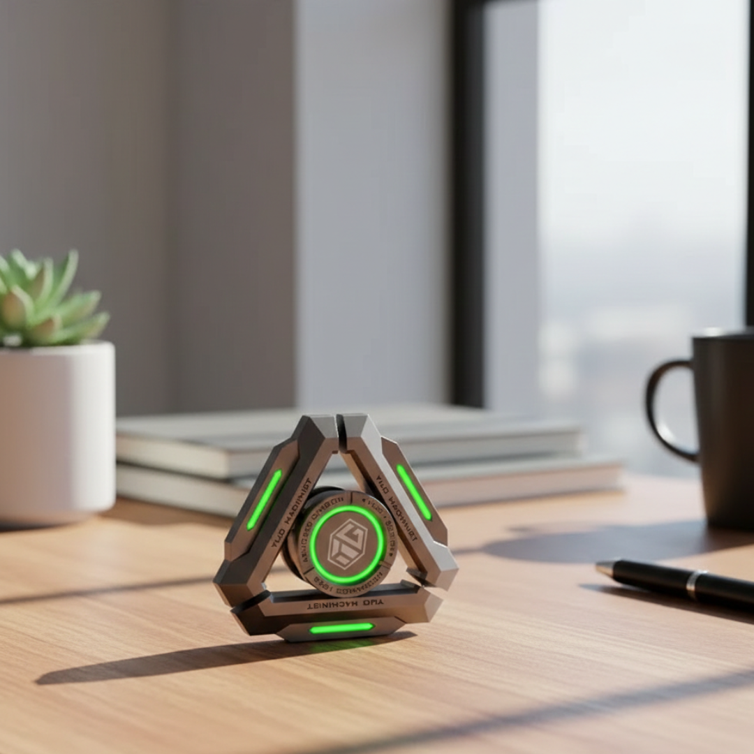 Stellar Nucleus Glowing Metal And Fidget Spinner Model