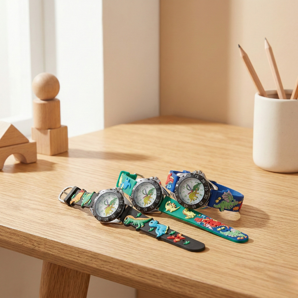 Kids Cartoon Dinosaur Wristwatch Quartz Watch For Kids