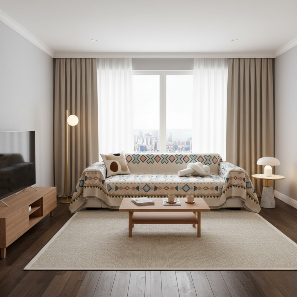 Premium Chenille-Stoff Sofaüberzug für den täglichen Gebrauch