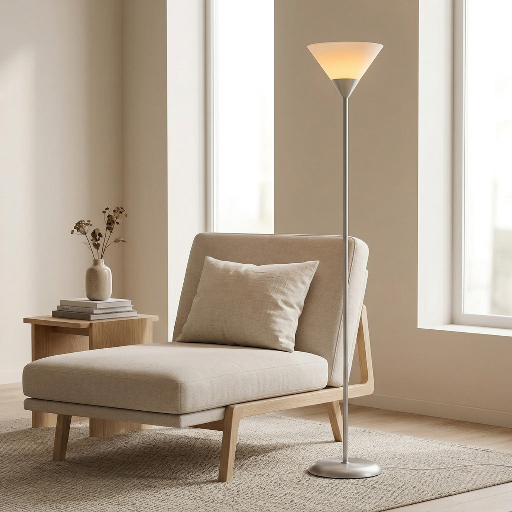 Lampadaire LED contemporain avec luminosité réglable