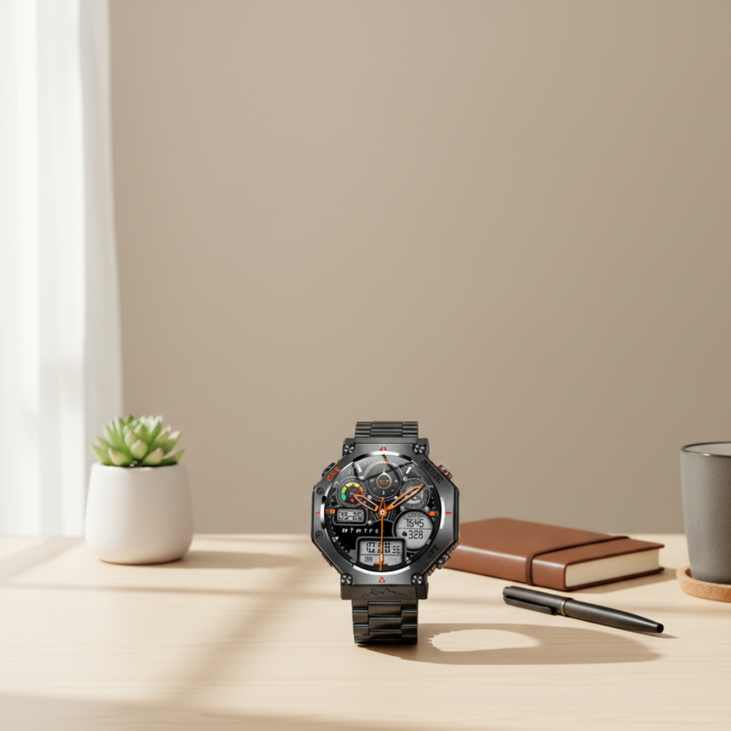 Outdoor Waterproof AMOLED GPS Smartwatch With Compass And Altimeter