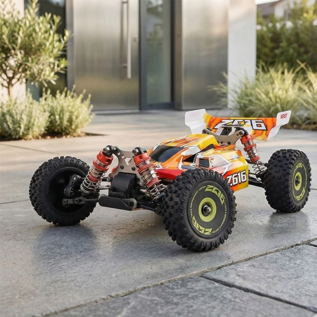 WLtoys 144010 V8 1:14 skala børsteløs 4WD fjernstyret bil 75 km/t terræn