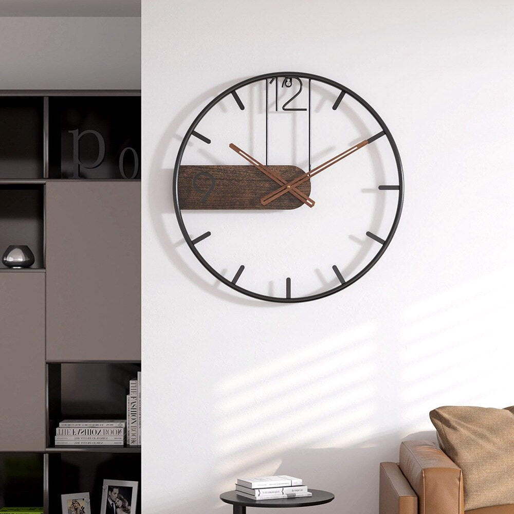 Walnut and Steel Wall Clock | Orntli