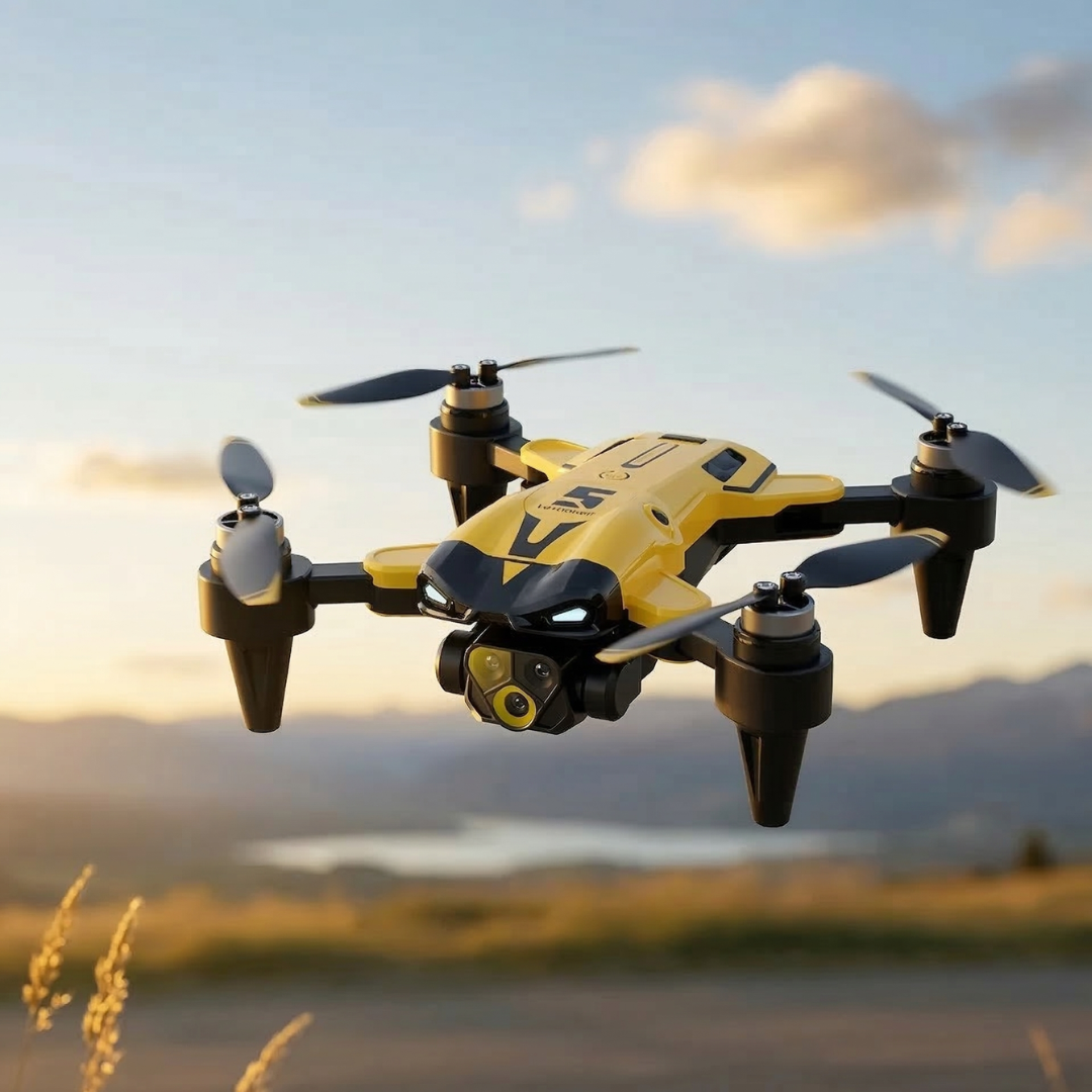 8K-Quadrocopter mit Dreifach-Kamerasystem für hochdetaillierte Luftaufnahmen