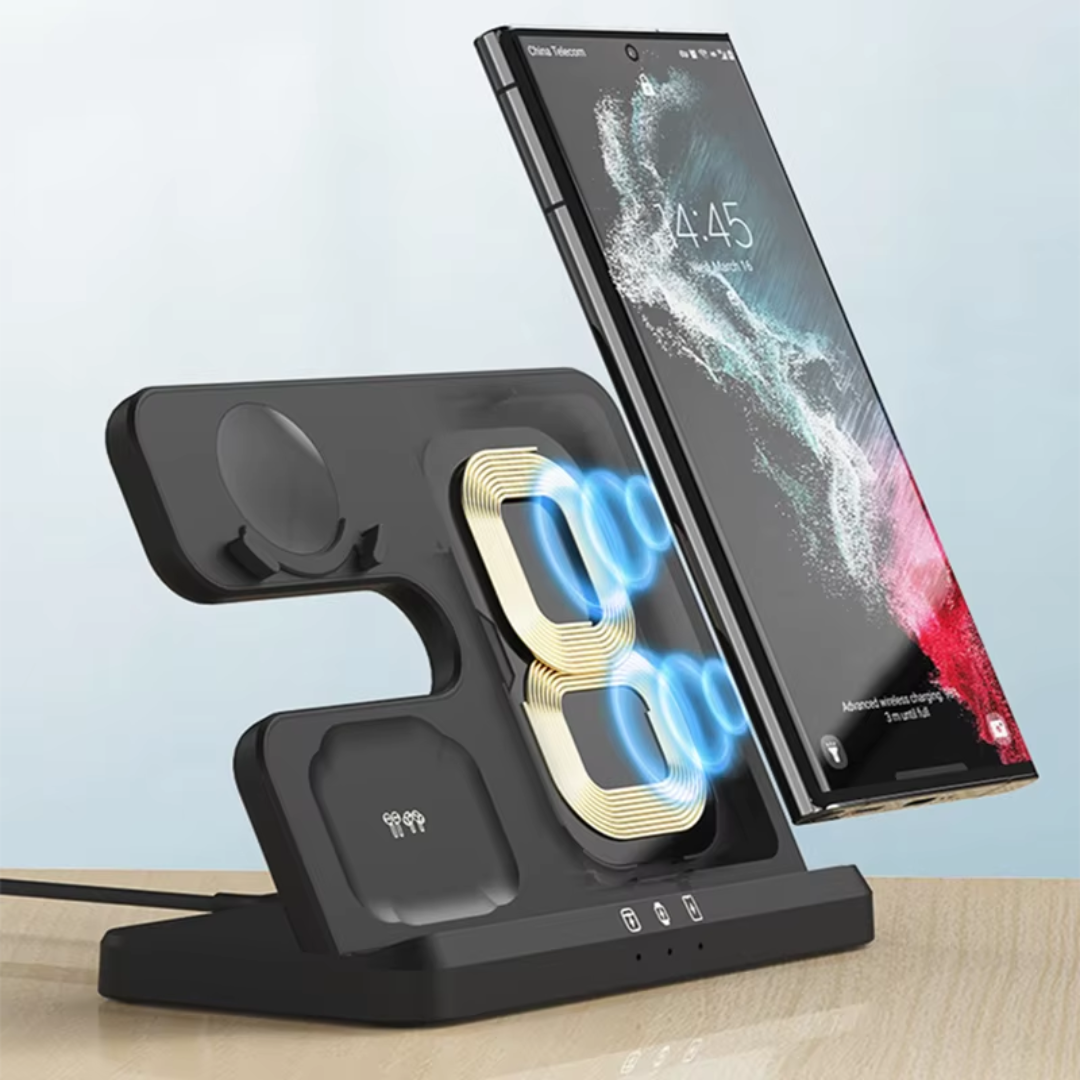 Three In One Wireless Charger Stand For Samsung Devices