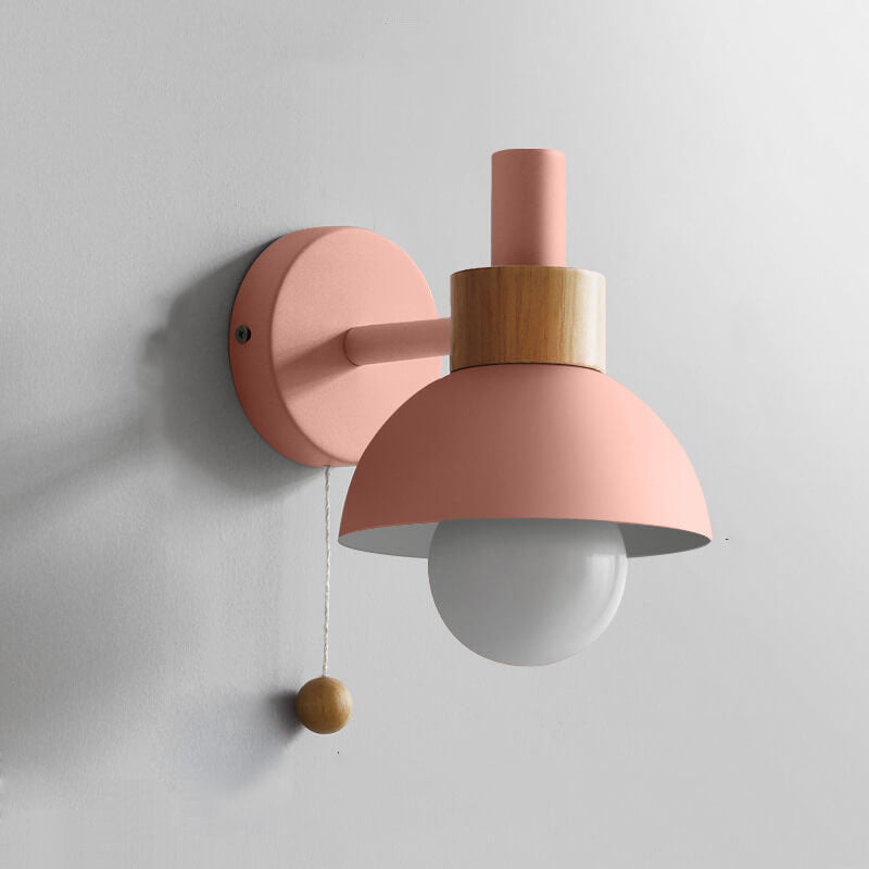 Fjordly Macaron Globe Wall Sconce Light With Pastel Glow