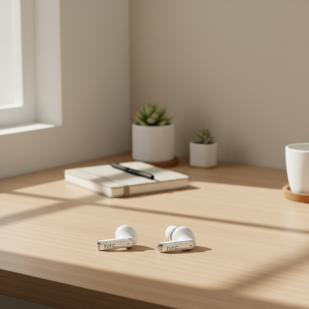 HTC NE70 Wireless Earbuds With Touchscreen Case New Edition