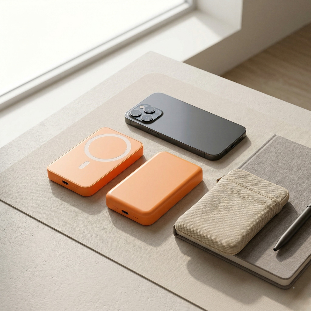 Power Bank With Magnetic Wireless Charging For On The Go