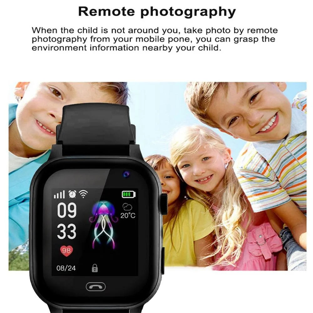 Kinder-GPS-Smartwatch mit Videoanruf, Kamera, Echtzeit-Standort und SOS-Alarm
