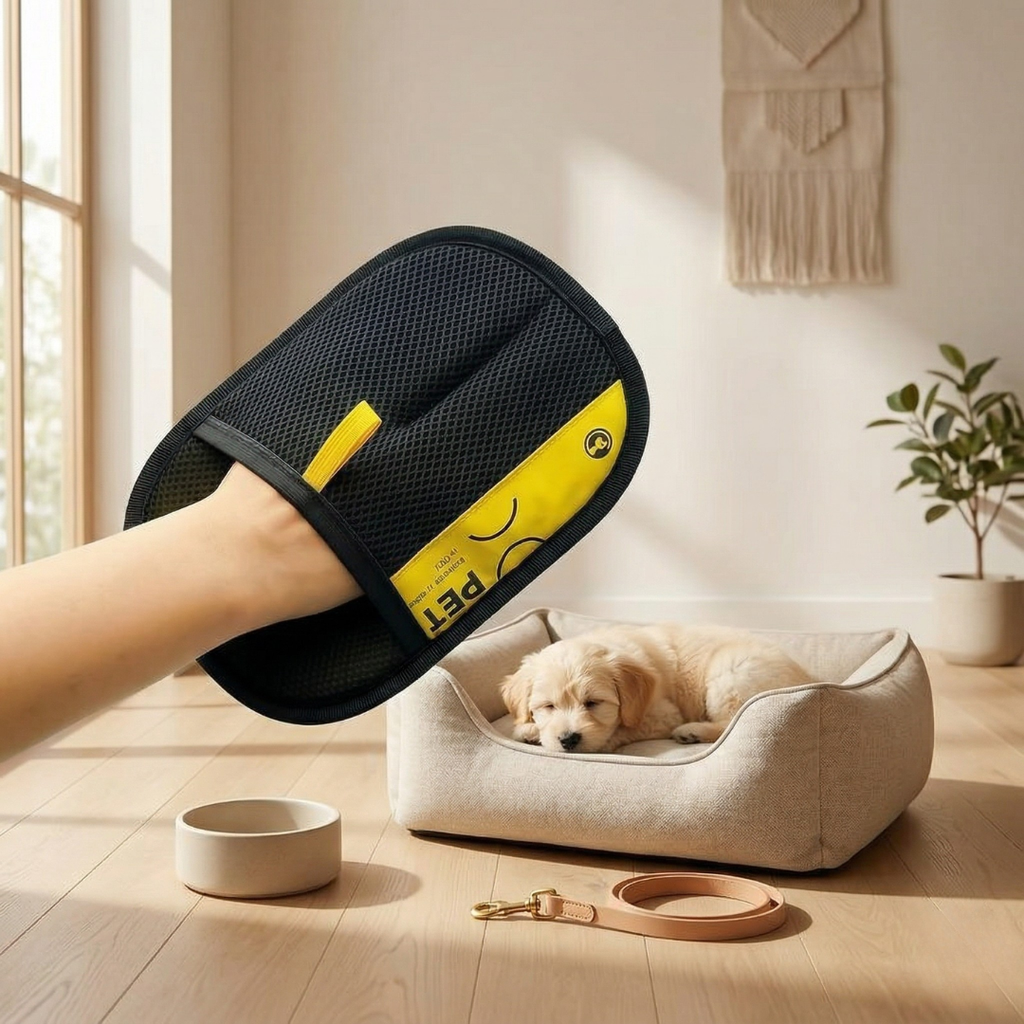 Grooming Glove For Pet Hair Removal And Fur Cleanup