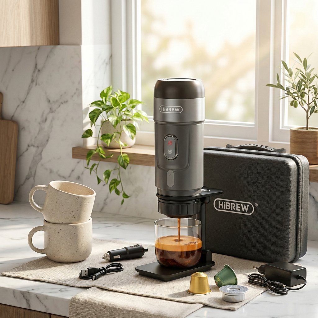 Macchina da caffè espresso compatta 12V per viaggi e uso portatile