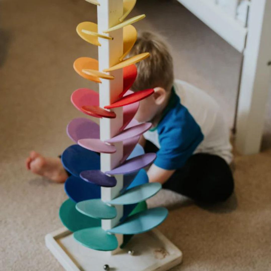NovaTree Rainbow Marble Sound Tower for Kids Learning Fun
