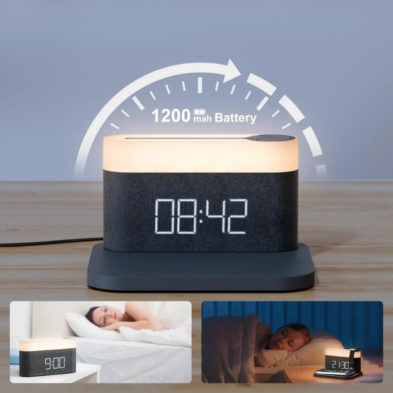 Lunara | 15W kabelloses Ladepad mit Nachtlicht für iPhone und Samsung | Orntli