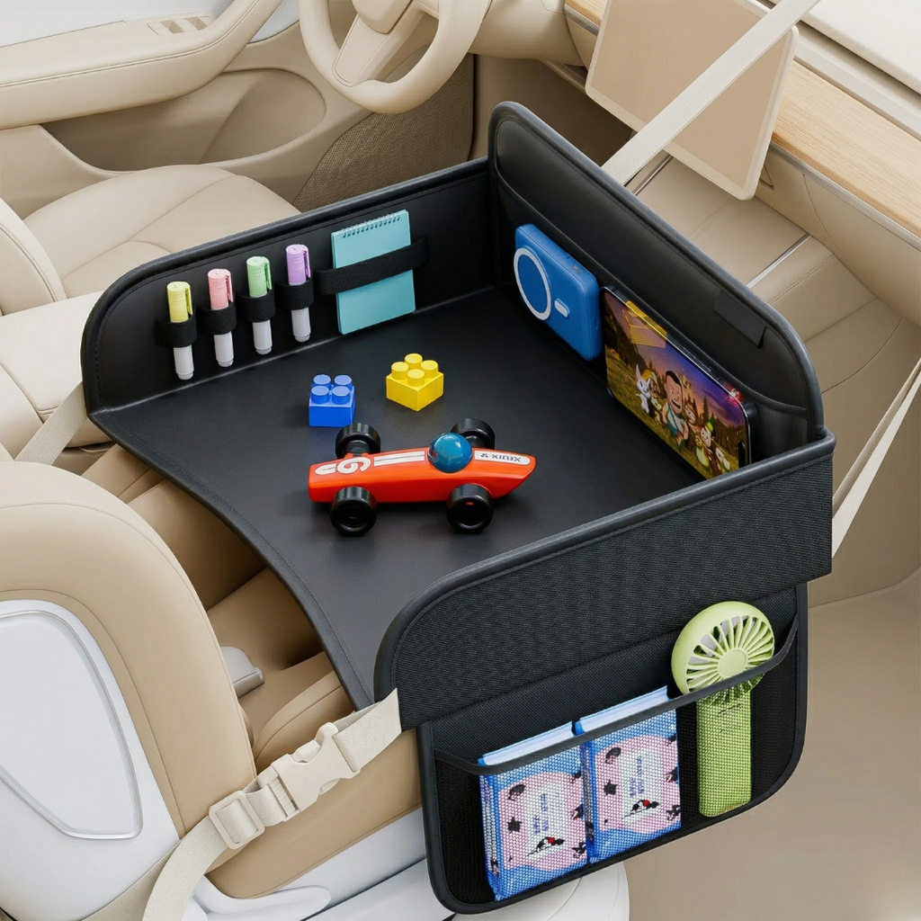 Backseat Dining Tray Organizer For Kids On Car Trips