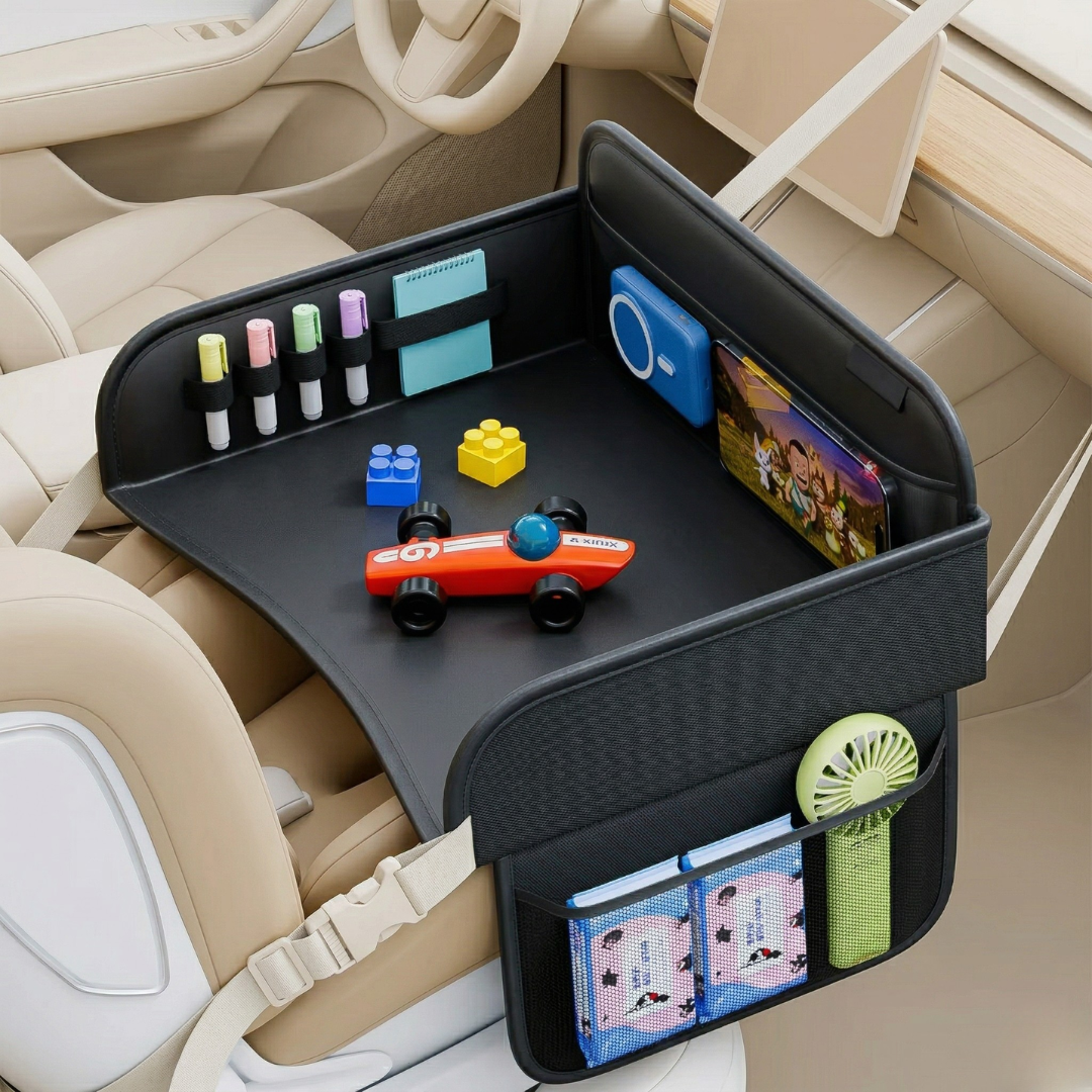 Backseat Dining Tray Organizer For Kids On Car Trips