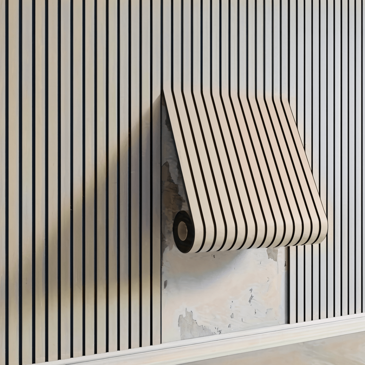 Panneaux muraux autocollants 3D Akupanel à texture bois