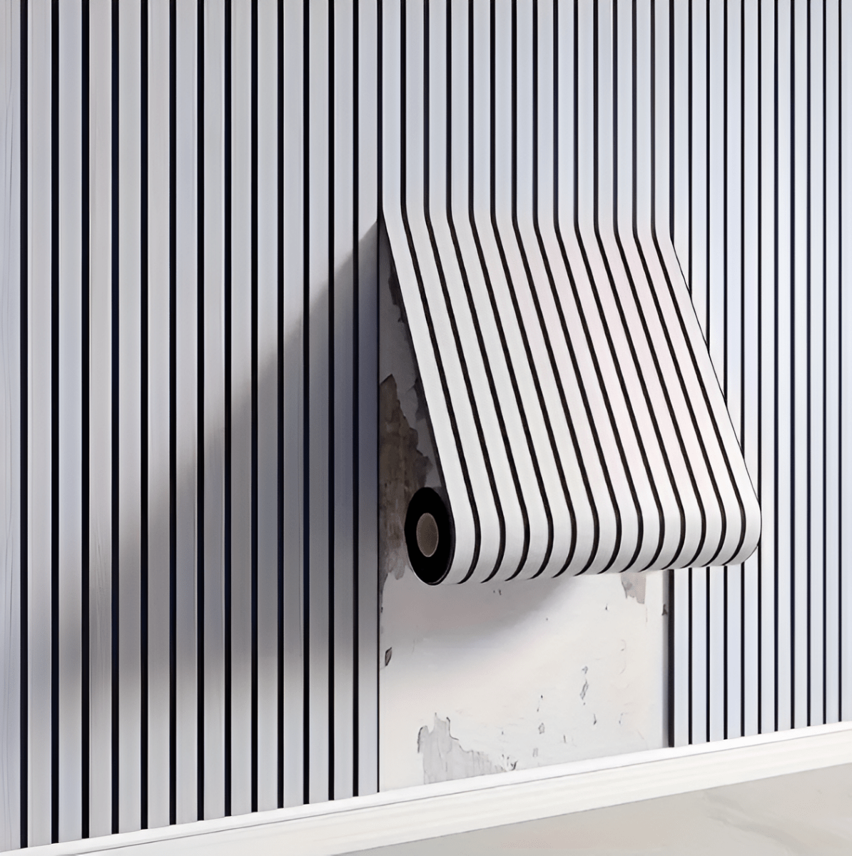 3D Akupanel Selbstklebende Wandpaneele mit Holzstruktur