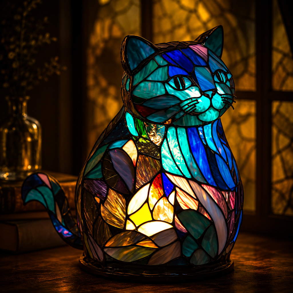 Table Lamp With Glass Inspired Animal Design For Warm Ambience