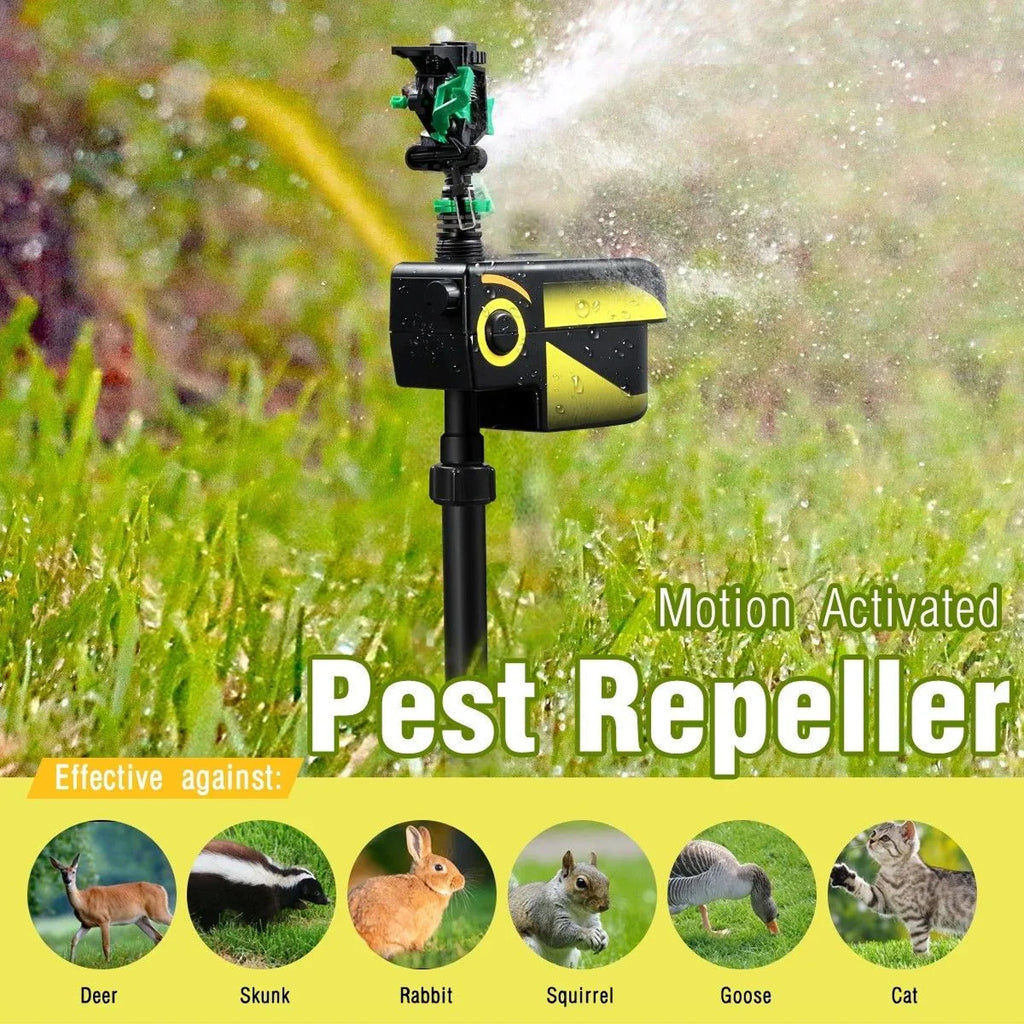 Solar Powered Motion Activated Animal Deterrent Sprinkler