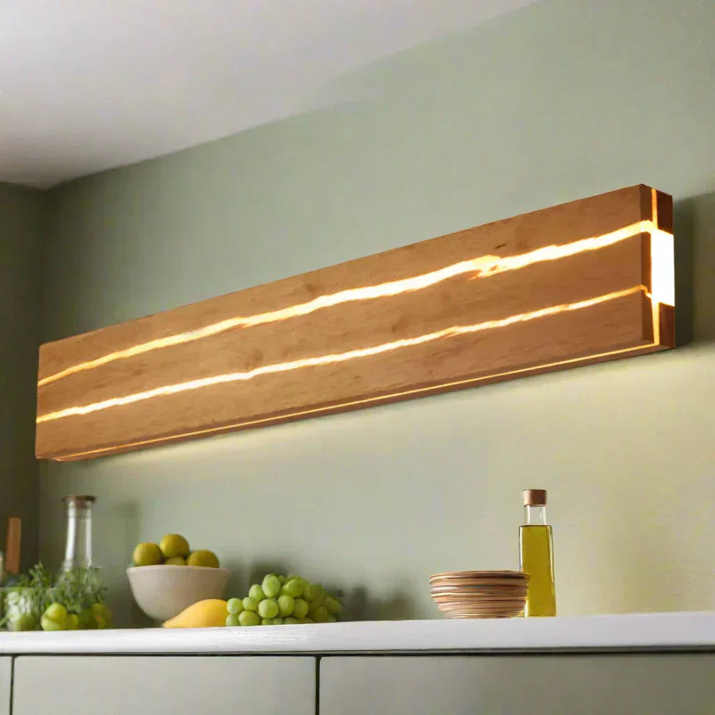 Sylvanor tre vegglampe med varm, sprukket kornstruktur