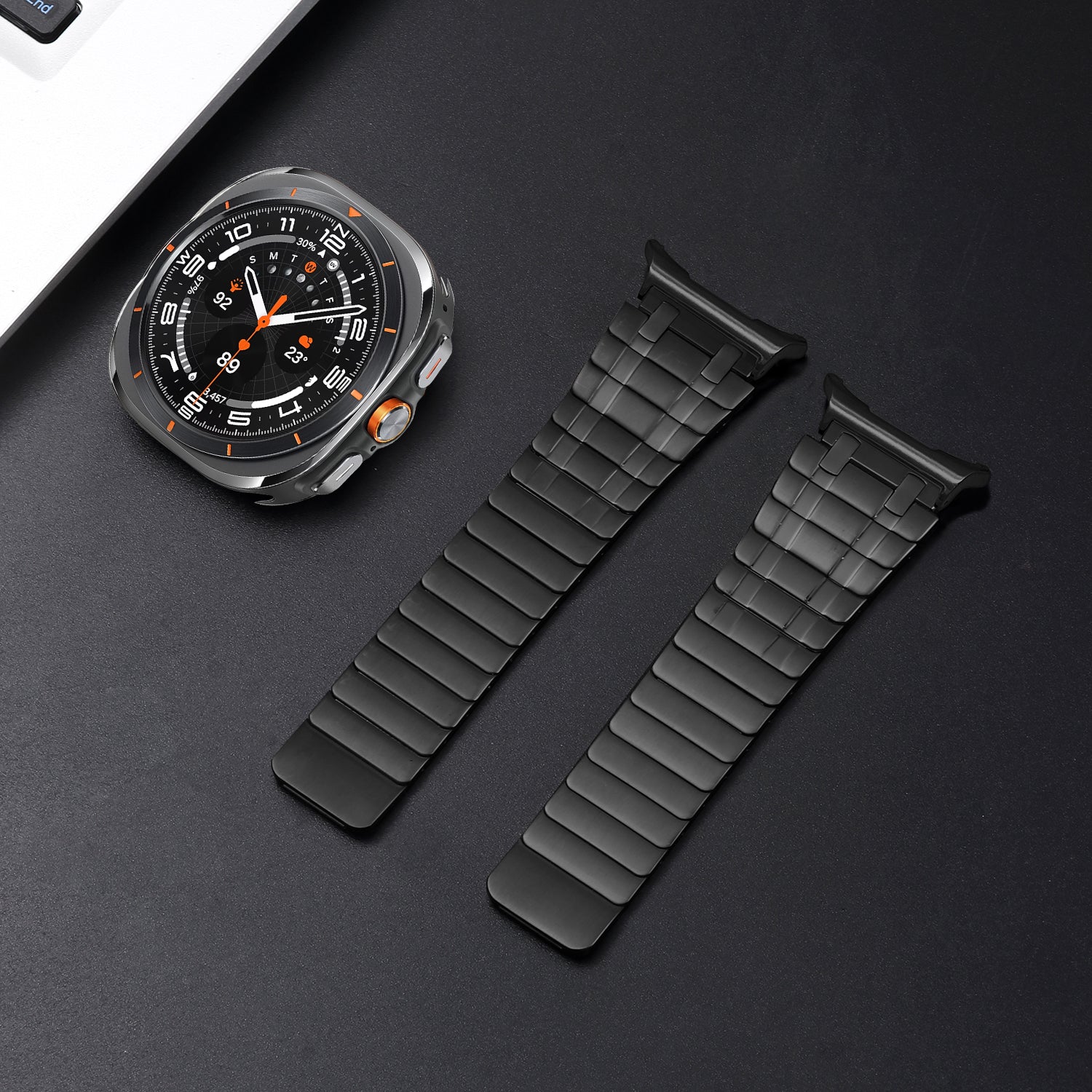 AP frostet rustfrit stål magnetisk rem til Samsung Watch 7 Ultra