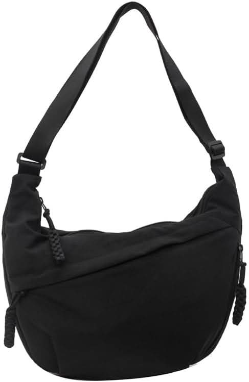 Borsa a Spalla Organizzata in Nylon Quotidiana per Lavoro e Weekend