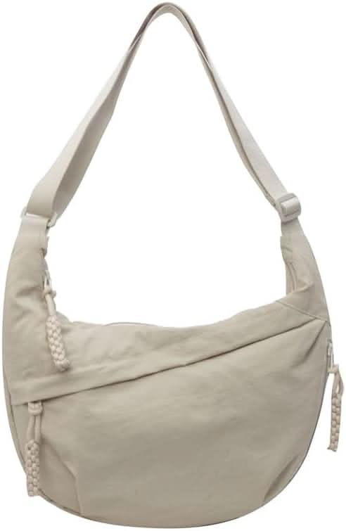 Borsa a Spalla Organizzata in Nylon Quotidiana per Lavoro e Weekend