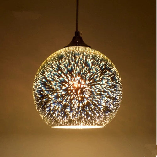 Astris Glas-Pendelleuchte mit Sternenlicht-Effekt Umweltfreundliche Edition