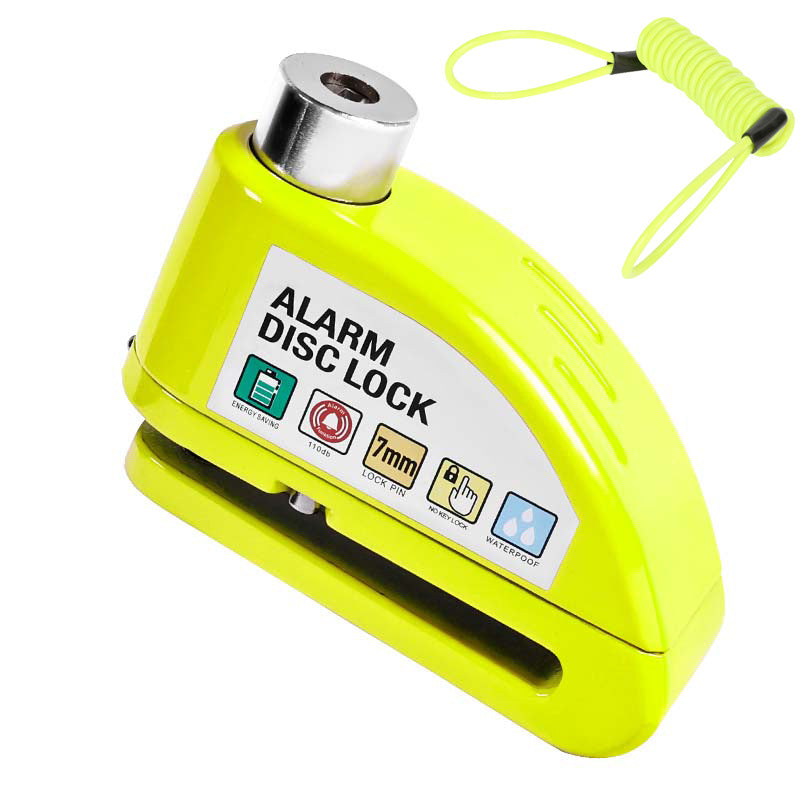 Motosikletler ve Bisikletler İçin Disk Frenlere Uyumlu 110 Desibel Alarmı Olan Kilit