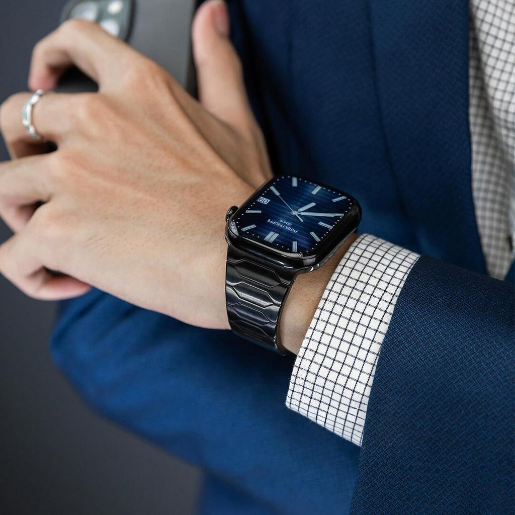 Apple Watch metalrem med diskret luksusstil til formelle lejligheder