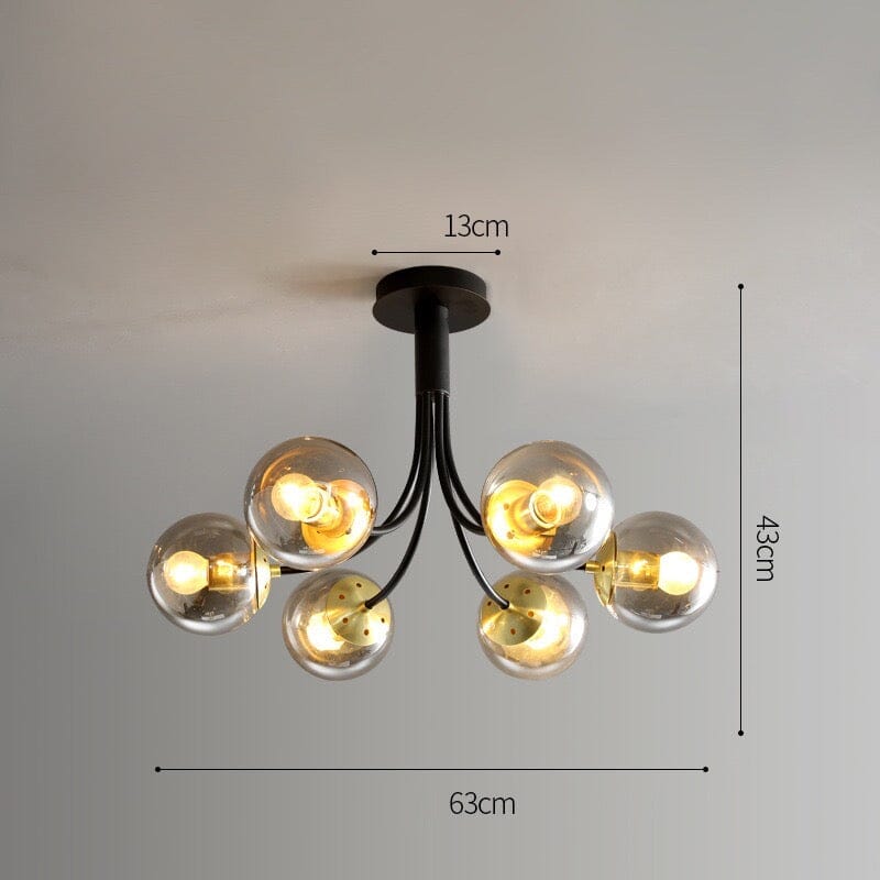 Lumenara borostyán üveg függeszték lágy fénnyel