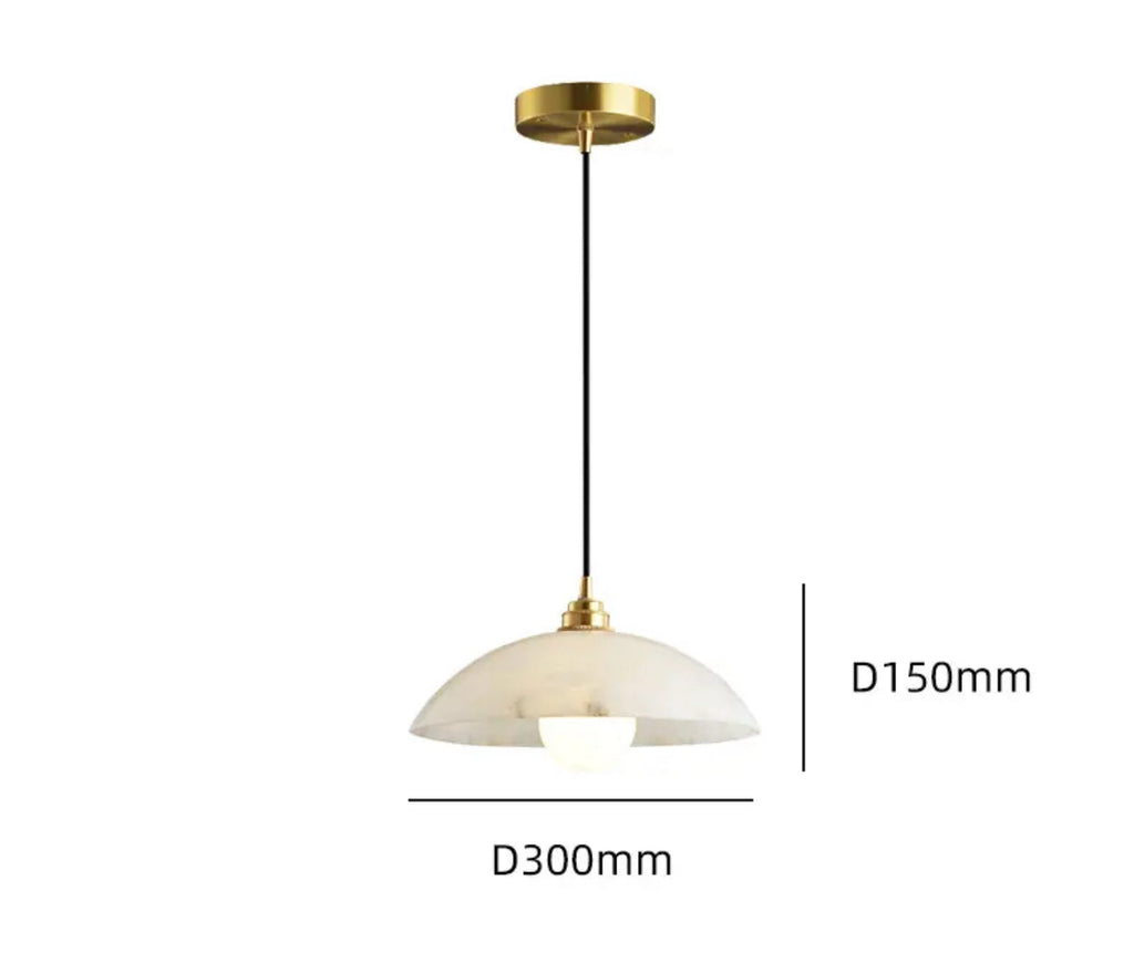 Lampade a sospensione Inigo in alabastro marmo