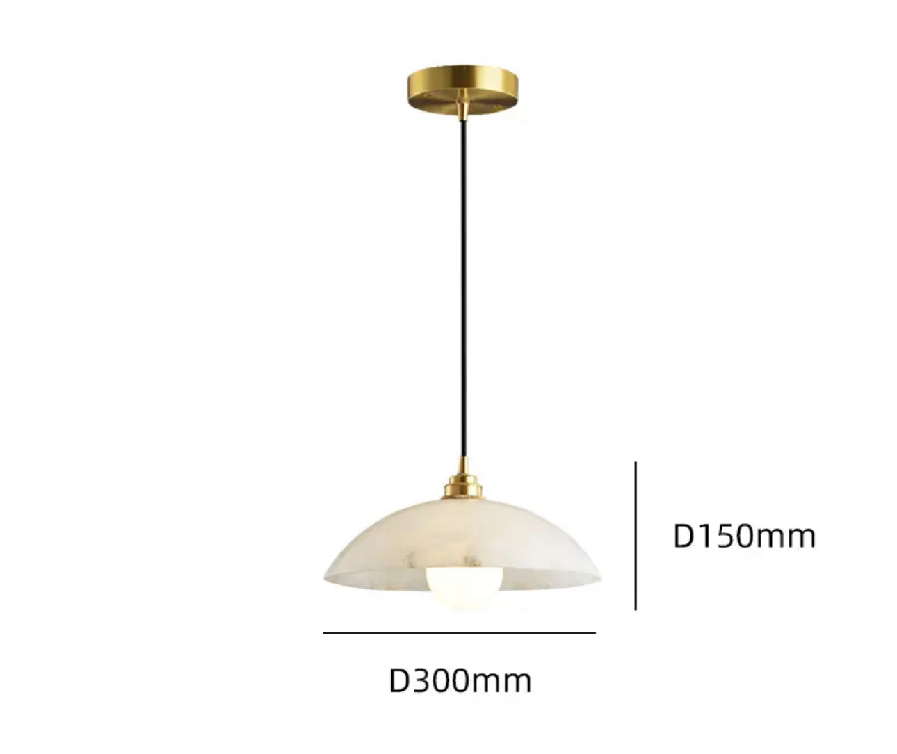 Lampade a sospensione Inigo in alabastro marmo