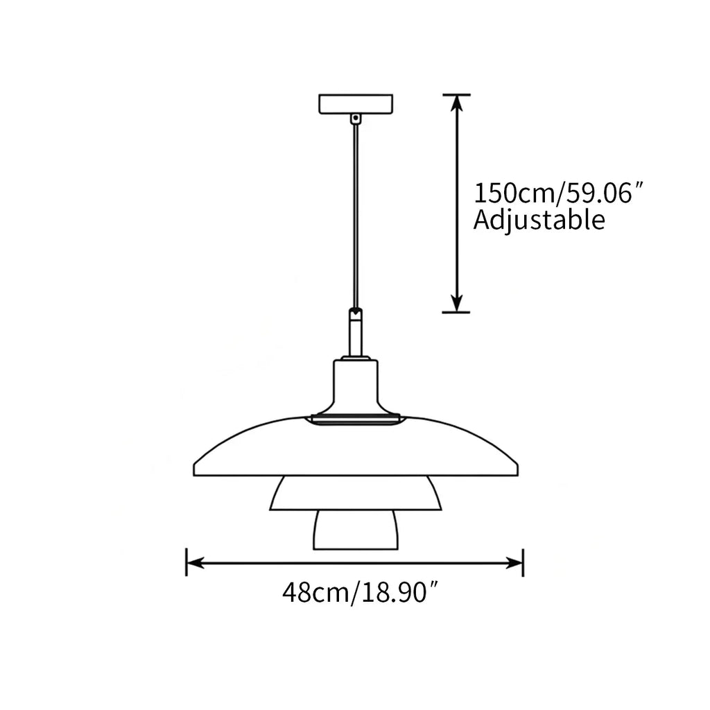 Danish Designer Glass Pendant Lamp for Kitchen - Orntli