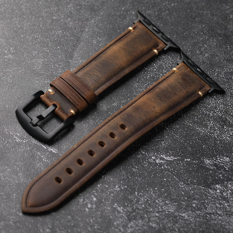 Dunkelbraunes klassisches Uhrenarmband für den täglichen Gebrauch und Reisen